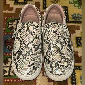 Steve Madden J Glamm Kids Snakeskin Slip-ons - Size 3